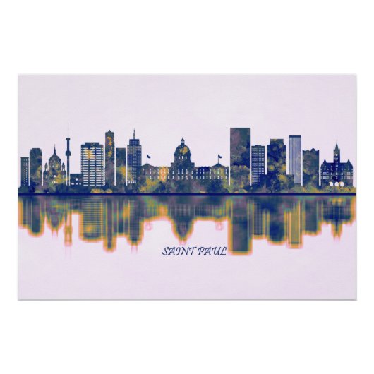 Saint Paul Skyline Perfect Poster (Voorkant)