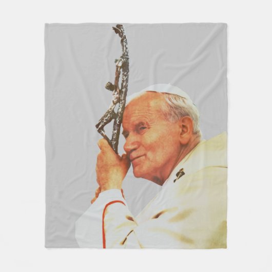 Saint Paus Johannes Paulus II Fleece Deken (Voorkant)