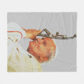 Saint Paus Johannes Paulus II Fleece Deken (Voorkant (Horizontaal))