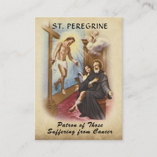 Saint-Peregrine Patron Saint-du-Cancer Carte Saint (Devant)