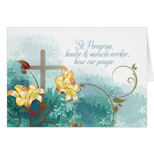 Saint Peregrine, Saint Patron du Cancer (Devant horizontal)