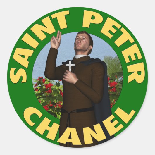 Saint Peter Chanel Ronde Sticker (Voorkant)