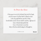 Saint Peter de Aleut Prayer Card Briefkaart (Achterkant)
