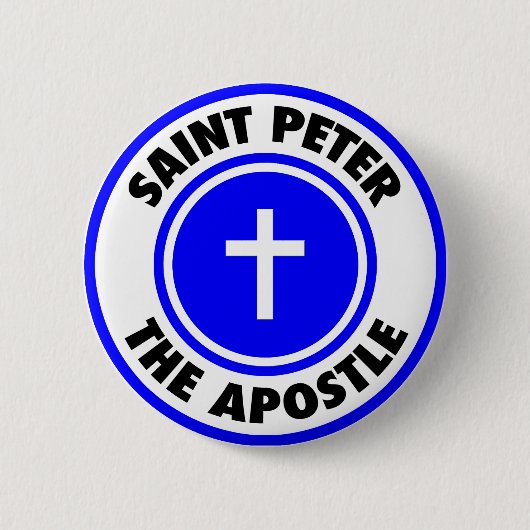 Saint Peter de Apostle Ronde Button 5,7 Cm (Voorkant)