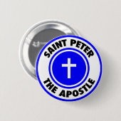 Saint Peter de Apostle Ronde Button 5,7 Cm (Voorkant /achterkant)