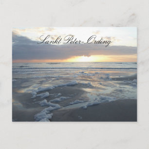Saint Peter-Ording, Beach, North Zee, Duitsland Briefkaart