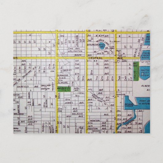 Saint-Pétersbourg, FL Carte Vintage (Devant)