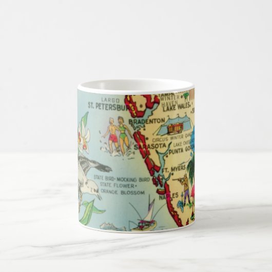 Saint-Pétersbourg Floride carte Mug (Centre)