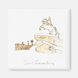 Saint-Pétersbourg Russie City View Magnet paysager