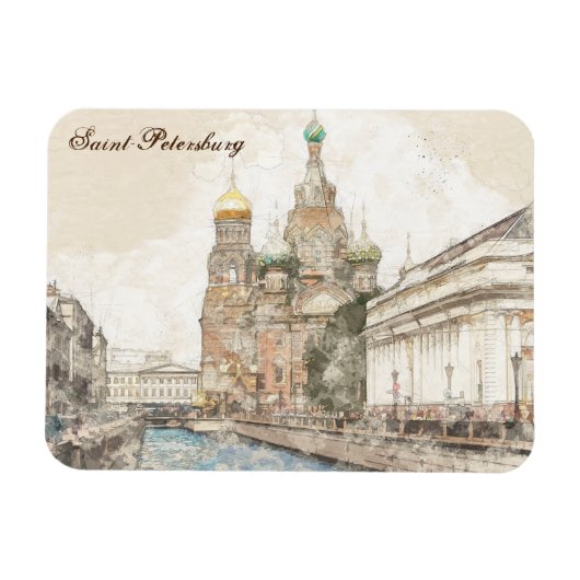 Saint-Pétersbourg Russie Souvenir Magnet - Pittore (Horizontal)