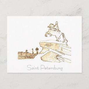 Saint Petersburg Stad Rusland Architectuur Ansicht Briefkaart