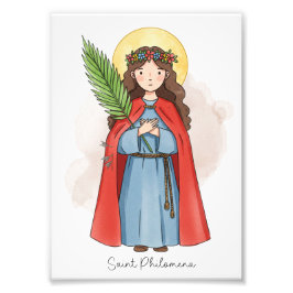 Saint Philomena, Catholic Photo Print Foto Afdruk