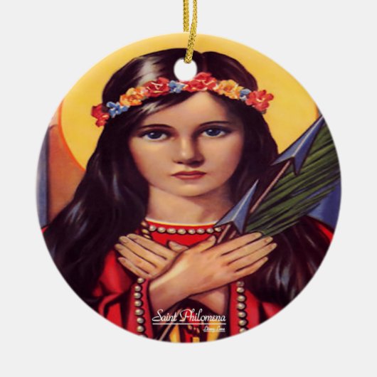 Saint Philomena Keramisch Ornament (Voorkant)