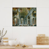 Saint-Pierre de Rome Giovanni Panini Affiche d'art (Cuisine)