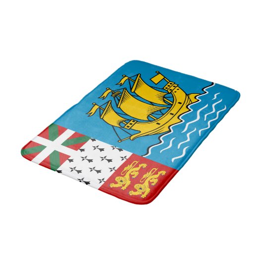 Saint Pierre en Miquelon Flag Badmat (Gekanteld)