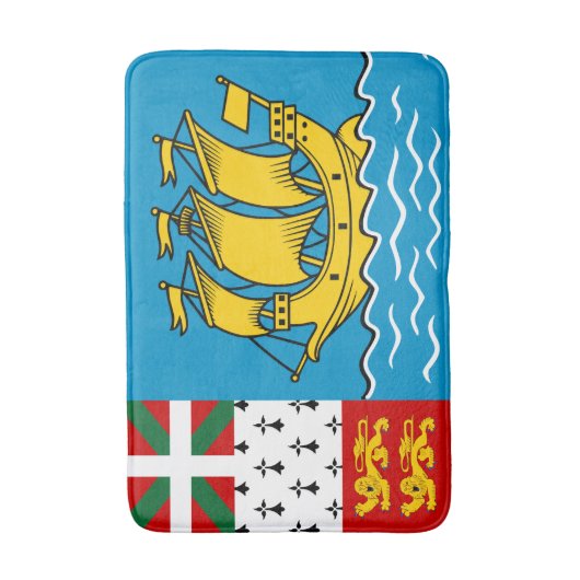 Saint Pierre en Miquelon Flag Badmat (Voorkant Verticaal)