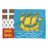 Saint Pierre en Miquelon Flag Kussensloop (Voorkant)