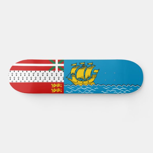 Saint Pierre en Miquelon Flag Skateboard (Horizontaal)