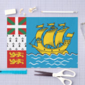 Saint Pierre en Miquelon Flag Tissuepapier (Craft)