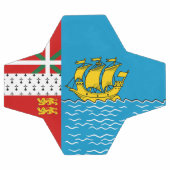 Saint Pierre en Miquelon Flag Voetbal (Enkel)