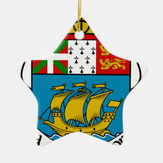 Saint-Pierre en Miquelon (Frankrijk) Wapenstoofpot Keramisch Ornament