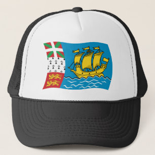 Saint Pierre en Miquelon Vlag Hoed Trucker Pet