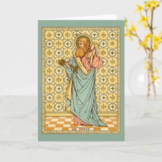 Saint Pierre l'Apôtre (RLS 14) Carte de voeux vier (Fleur jaune)