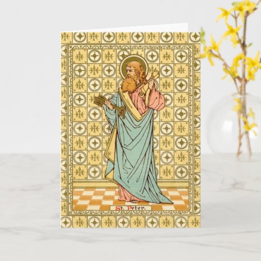 Saint Pierre l'Apôtre (RLS 14) Carte de voeux vier (Fleur jaune)