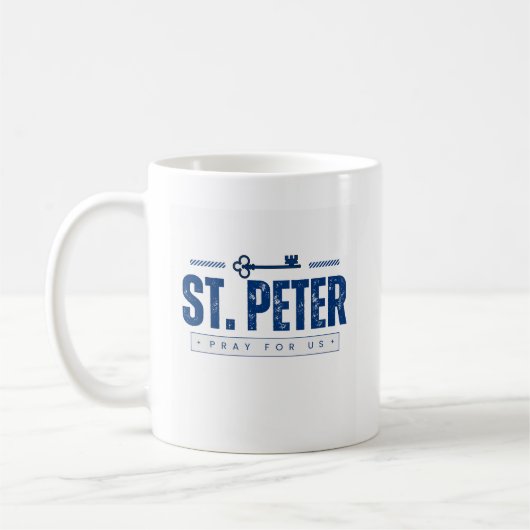 Saint Pierre, Priez Pour Nous Mug (Gauche)