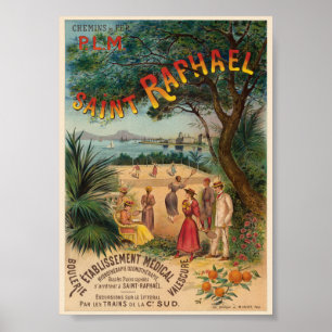 Saint-Raphaël France Affiche Vintage 1893