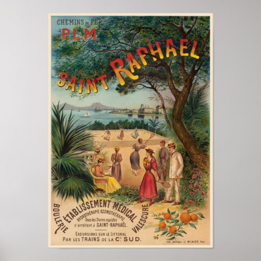 Saint-Raphaël France Poster vintage 1893 (Devant)