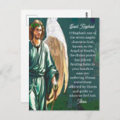 Saint Raphael Healing Archangel Angel Prayer Blank Briefkaart (Voorkant / Achterkant)