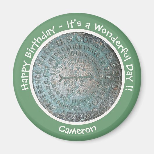 Saint Regis Mountain USGS Benchmark Party Items Magneet (Voorkant)