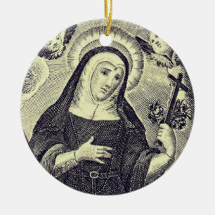 Saint Rita van Cascia Keramisch Ornament