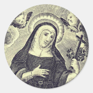 Saint Rita van Cascia Ronde Sticker