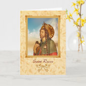 Saint Rocco - Bonne carte de voeux de fête (Fleur jaune)