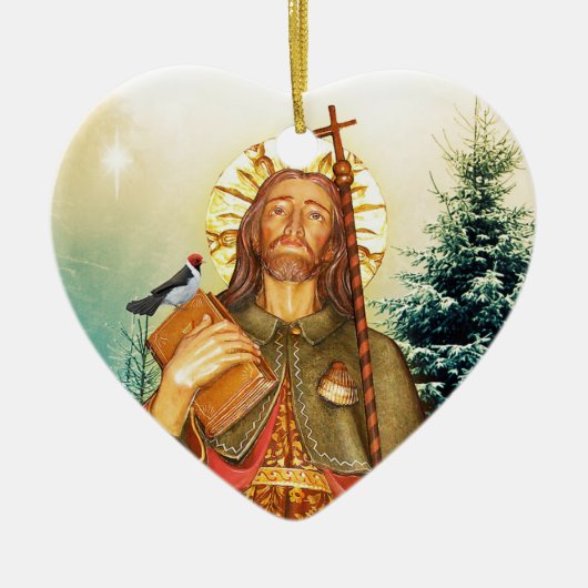 Saint Rocco of Saint Roch Heart Ornament (Voorkant)