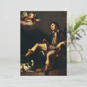 Saint Roch en de engel door Guy François Kaart (Staand voorkant)