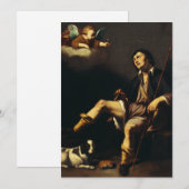 Saint Roch en de engel door Guy François Kaart (Voorkant / Achterkant)