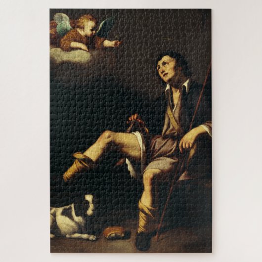 Saint Roch en de engel door Guy François Legpuzzel (Verticaal)