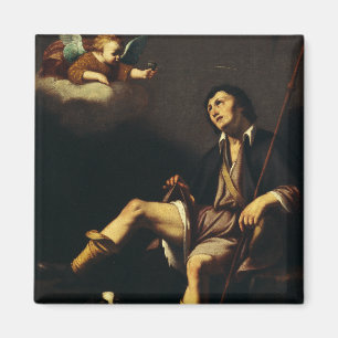 Saint Roch en de engel door Guy François Magneet