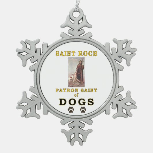 SAINT ROCH TIN SNEEUWVLOK ORNAMENT (Voorkant)