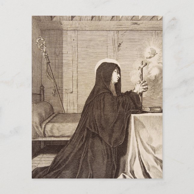 Saint Scholastica Patroness van school (Voorkant)