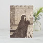 Saint Scholastica Patroness van school Feestdagenkaart (Staand voorkant)