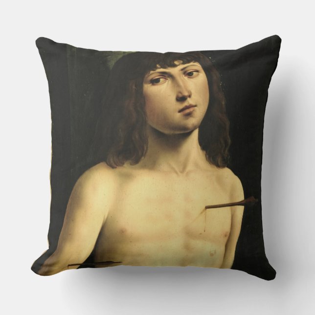 Saint Sebastian, c.1490s (tempera op panel) Kussen (Voorkant)
