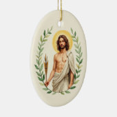 Saint Sebastian God's Peace and Blessings Scriptur Keramisch Ornament (Rechts)