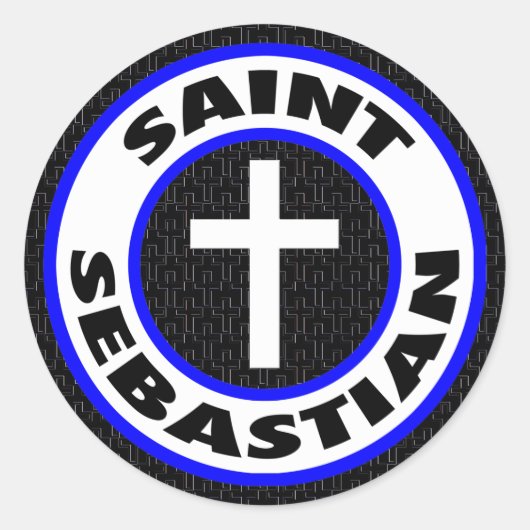 Saint Sebastian Ronde Sticker (Voorkant)