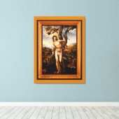 SAINT SEBASTIAN Stretted Canvas Print (Insitu (Houten vloer))