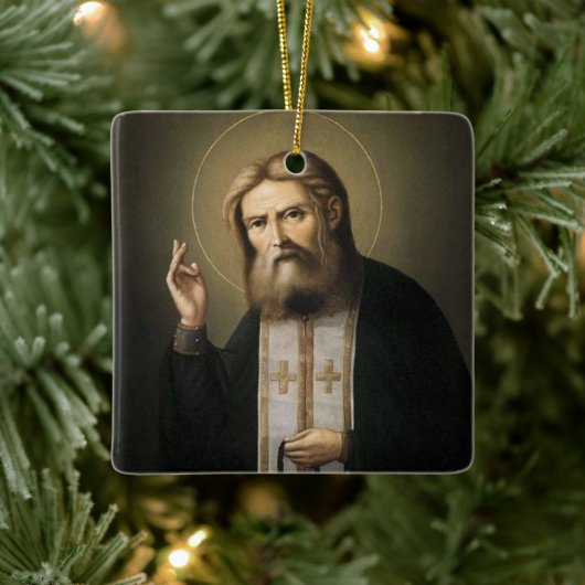 Saint Seraphim of Sarov Ceramic Ornament (Boom)