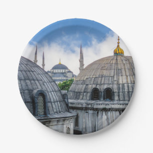 Saint Sophie Cathedral en Blue Mosque - Istanbul Papieren Bordje